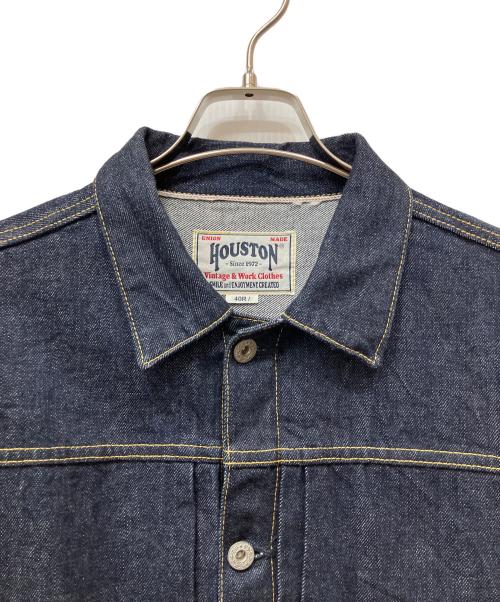 HOUSTON（ヒューストン）HOUSTON (ヒューストン) タイプ１ デニムジャケット インディゴ サイズ:LARGEの古着・服飾アイテム