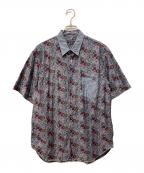 COMME des GARCONS HOMMEコムデギャルソン オム）の古着「フラワーシャンブレーシャツ」｜ネイビー