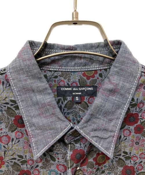 COMME des GARCONS HOMME（コムデギャルソン オム）COMME des GARCONS HOMME (コムデギャルソン オム) フラワーシャンブレーシャツ ネイビー サイズ:Sの古着・服飾アイテム