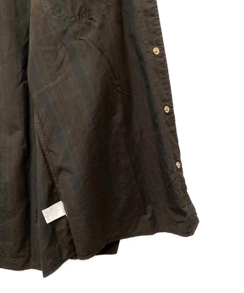 GUCCI（グッチ）GUCCI (グッチ) 長袖ストライプシャツ ブラウン サイズ:42の古着・服飾アイテム