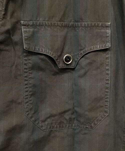GUCCI（グッチ）GUCCI (グッチ) 長袖ストライプシャツ ブラウン サイズ:42の古着・服飾アイテム