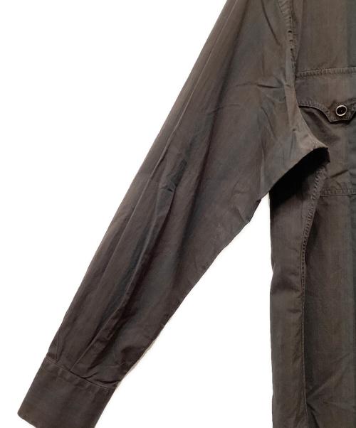 GUCCI（グッチ）GUCCI (グッチ) 長袖ストライプシャツ ブラウン サイズ:42の古着・服飾アイテム