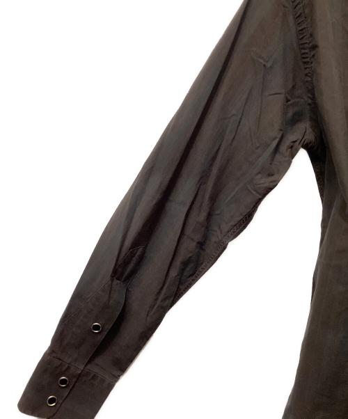 GUCCI（グッチ）GUCCI (グッチ) 長袖ストライプシャツ ブラウン サイズ:42の古着・服飾アイテム