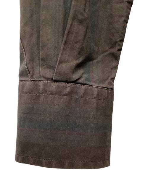 GUCCI（グッチ）GUCCI (グッチ) 長袖ストライプシャツ ブラウン サイズ:42の古着・服飾アイテム
