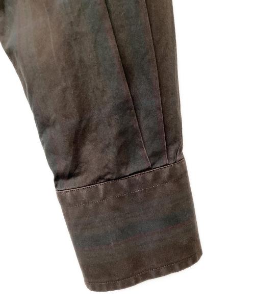 GUCCI（グッチ）GUCCI (グッチ) 長袖ストライプシャツ ブラウン サイズ:42の古着・服飾アイテム