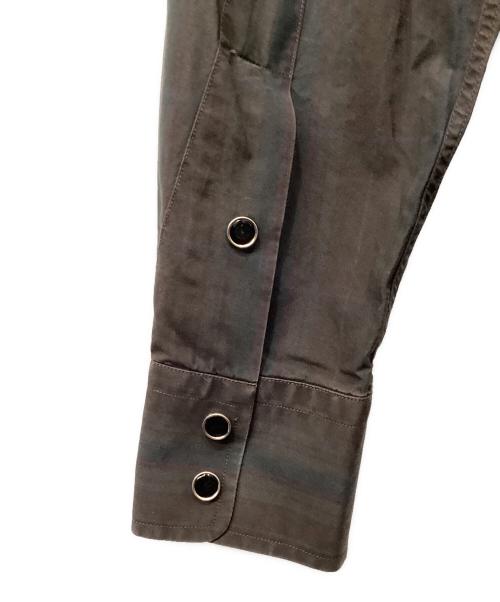 GUCCI（グッチ）GUCCI (グッチ) 長袖ストライプシャツ ブラウン サイズ:42の古着・服飾アイテム