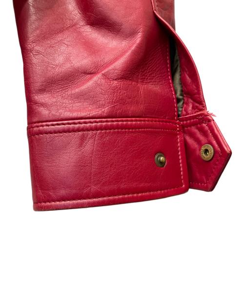 AVIREX（アヴィレックス）AVIREX (アヴィレックス) レザージャケット レッド サイズ:XLの古着・服飾アイテム