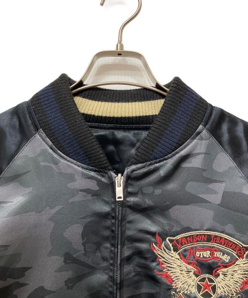 VANSON（バンソン）VANSON (バンソン) リバーシブルスカジャン ブラック サイズ:XLの古着・服飾アイテム