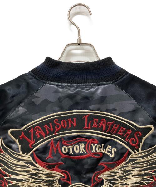 VANSON（バンソン）VANSON (バンソン) リバーシブルスカジャン ブラック サイズ:XLの古着・服飾アイテム