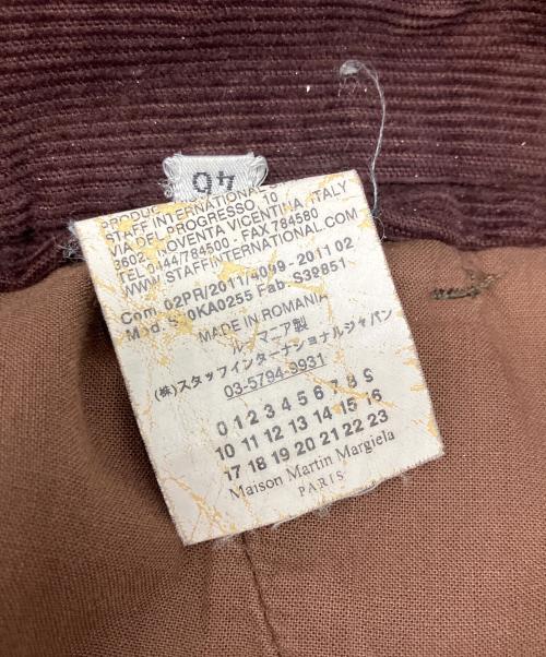 Maison Margiela（メゾンマルジェラ）Maison Margiela (メゾンマルジェラ) コーデュロイパンツ ブラウン サイズ:46の古着・服飾アイテム