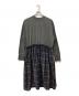 Vivienne Westwood RED LABEL（ヴィヴィアンウエストウッドレッドレーベル）の古着「長袖ワンピース」｜ネイビー×グレー