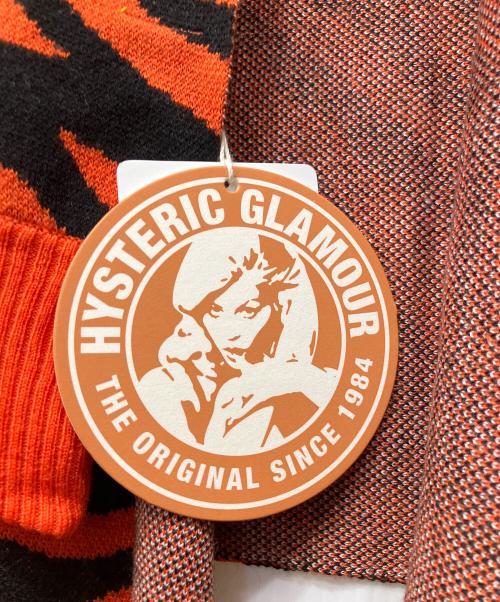 Hysteric Glamour（ヒステリックグラマー）Hysteric Glamour (ヒステリックグラマー) ジャカード ショールカーディガン オレンジ サイズ:FREEの古着・服飾アイテム