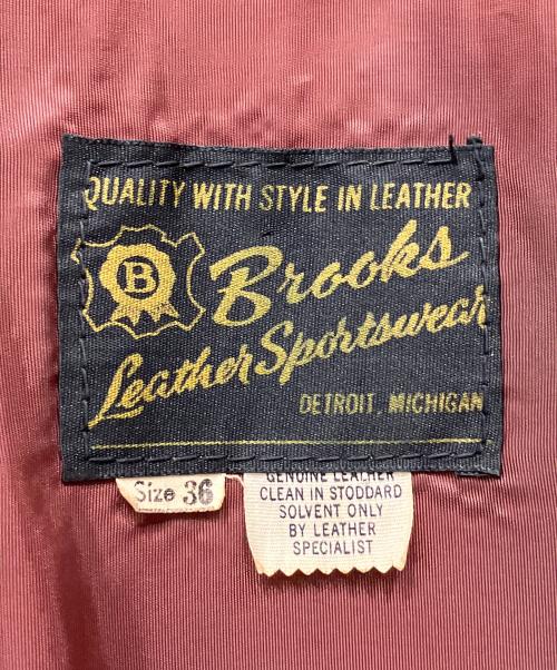 BROOKS（ブルックス）BROOKS (ブルックス) レザージャケット ブラウン サイズ:36の古着・服飾アイテム