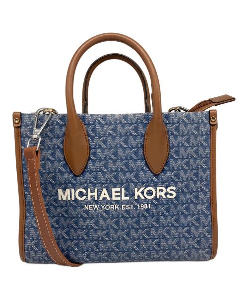 MICHAEL KORS（マイケルコース）MICHAEL KORS (マイケルコース) 2WAYショルダーバッグ ネイビーの古着・服飾アイテム