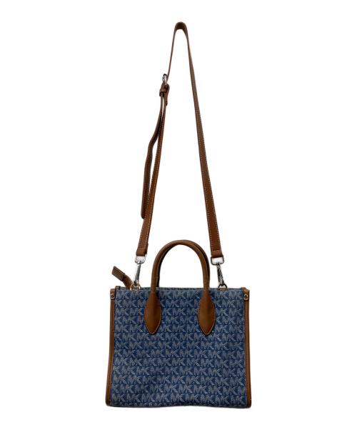 MICHAEL KORS（マイケルコース）MICHAEL KORS (マイケルコース) 2WAYショルダーバッグ ネイビーの古着・服飾アイテム