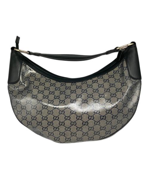 GUCCI（グッチ）GUCCI (グッチ) ワンショルダーバッグ GGクリスタル ブラック×グレーの古着・服飾アイテム