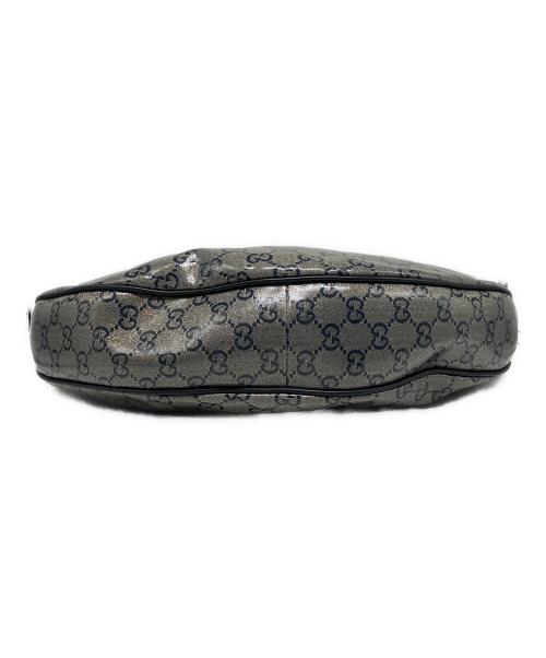 GUCCI（グッチ）GUCCI (グッチ) ワンショルダーバッグ GGクリスタル ブラック×グレーの古着・服飾アイテム