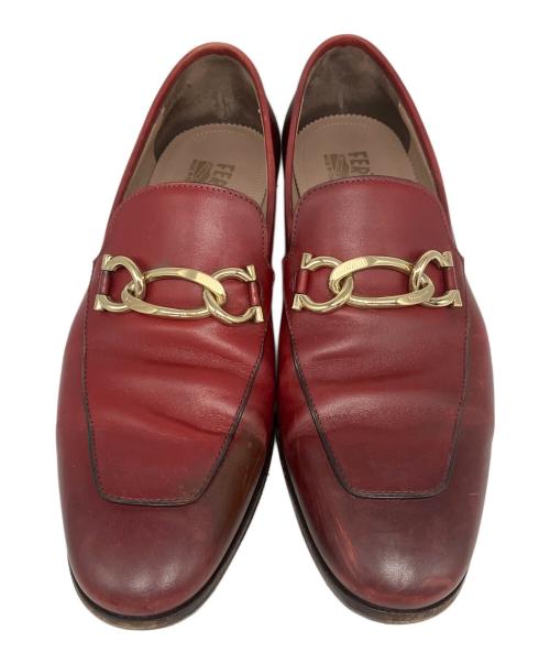 Salvatore Ferragamo（サルヴァトーレ フェラガモ）Salvatore Ferragamo (サルヴァトーレ フェラガモ) LC レッド サイズ:7　1/2の古着・服飾アイテム