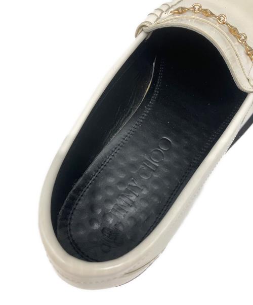 JIMMY CHOO（ジミーチュウ）JIMMY CHOO (ジミーチュウ) ビットローファー ホワイト サイズ:42の古着・服飾アイテム