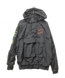 NIKE（ナイキ）の古着「SWOOSH NYLON ANORAK HOODIE」｜ブラック