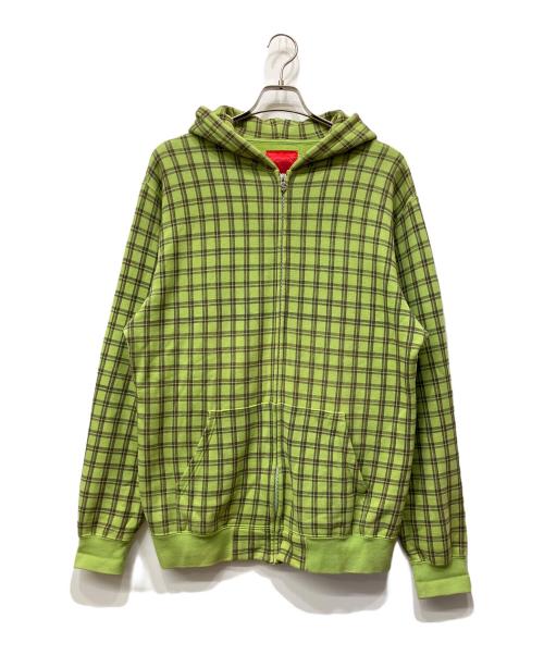 SWAGGER（スワッガー）SWAGGER (スワッガー) ジップパーカー ライム サイズ:LARGEの古着・服飾アイテム