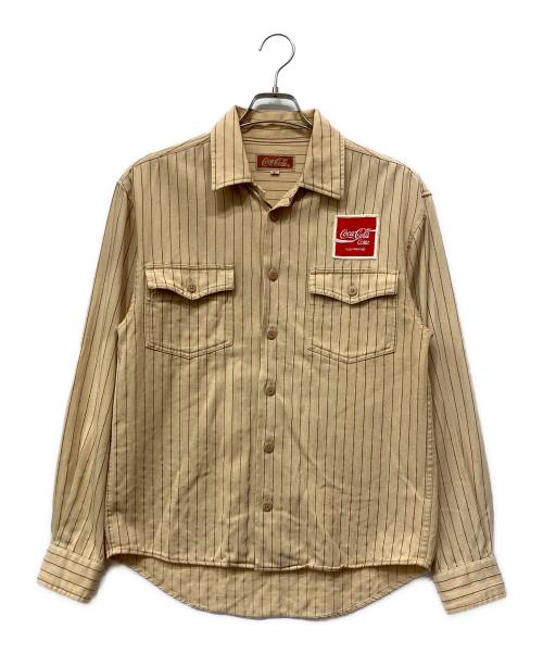 Coca Cola（コカコーラ）Coca Cola (コカコーラ) 長袖シャツ ベージュ サイズ:Lの古着・服飾アイテム