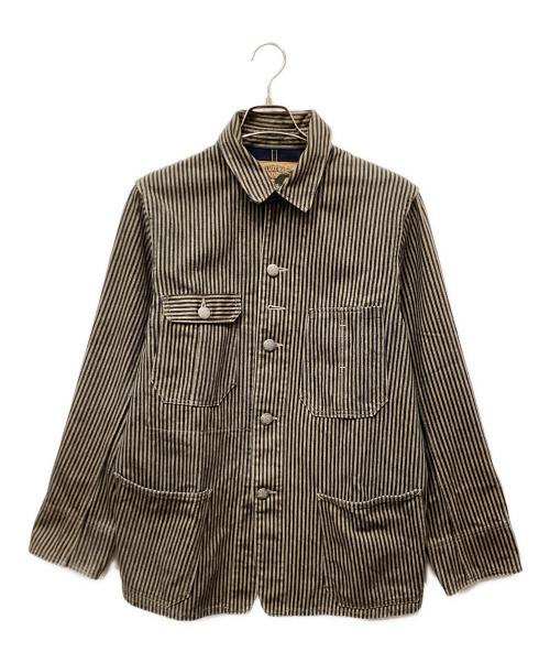 Deluxeware（デラックスウェア）Deluxeware (デラックスウェア) カバーオール ブルー×ベージュ サイズ:40の古着・服飾アイテム