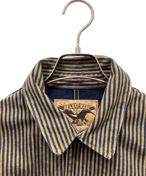 Deluxeware（デラックスウェア）Deluxeware (デラックスウェア) カバーオール ブルー×ベージュ サイズ:40の古着・服飾アイテム