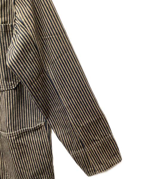 Deluxeware（デラックスウェア）Deluxeware (デラックスウェア) カバーオール ブルー×ベージュ サイズ:40の古着・服飾アイテム