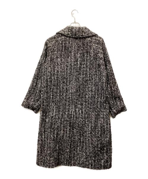 HEVO（イーヴォ）HEVO (イーヴォ) ダブルブレストコート ブラック×ホワイト サイズ:48の古着・服飾アイテム