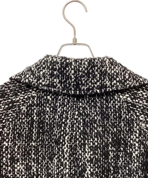HEVO（イーヴォ）HEVO (イーヴォ) ダブルブレストコート ブラック×ホワイト サイズ:48の古着・服飾アイテム