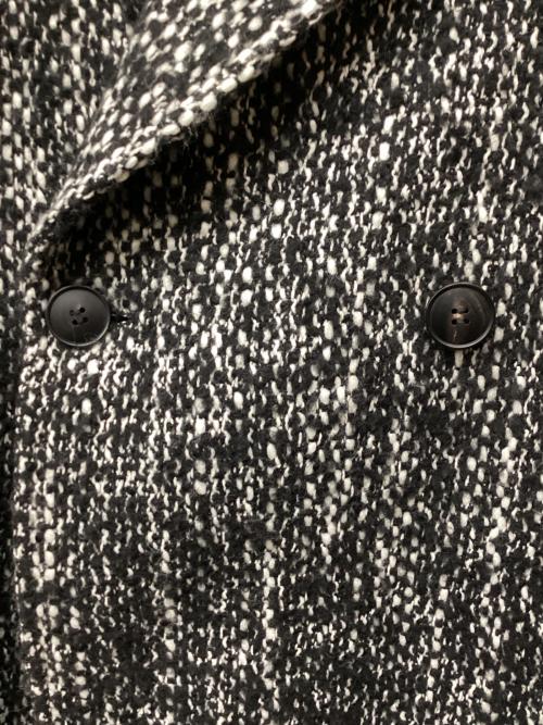HEVO（イーヴォ）HEVO (イーヴォ) ダブルブレストコート ブラック×ホワイト サイズ:48の古着・服飾アイテム