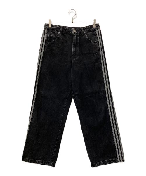 adidas（アディダス）adidas (アディダス) プレミアム エッセンシャルズ デニム ストレートレッグパンツ ブラック サイズ: 27/30の古着・服飾アイテム