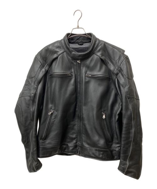 HARLEY-DAVIDSON（ハーレーダビッドソン）HARLEY-DAVIDSON (ハーレーダビッドソン) レザージャケット ブラック サイズ:2XLの古着・服飾アイテム