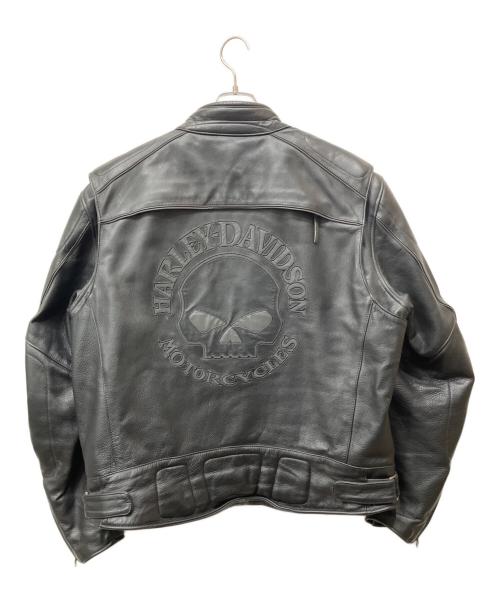 HARLEY-DAVIDSON（ハーレーダビッドソン）HARLEY-DAVIDSON (ハーレーダビッドソン) レザージャケット ブラック サイズ:2XLの古着・服飾アイテム