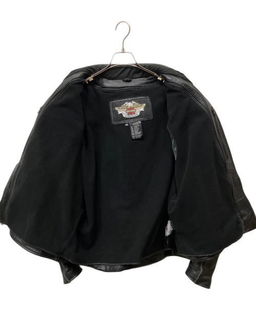 HARLEY-DAVIDSON（ハーレーダビッドソン）HARLEY-DAVIDSON (ハーレーダビッドソン) レザージャケット ブラック サイズ:2XLの古着・服飾アイテム
