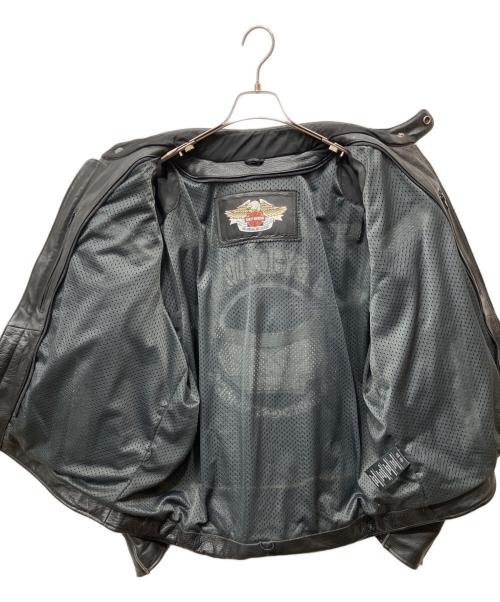 HARLEY-DAVIDSON（ハーレーダビッドソン）HARLEY-DAVIDSON (ハーレーダビッドソン) レザージャケット ブラック サイズ:2XLの古着・服飾アイテム