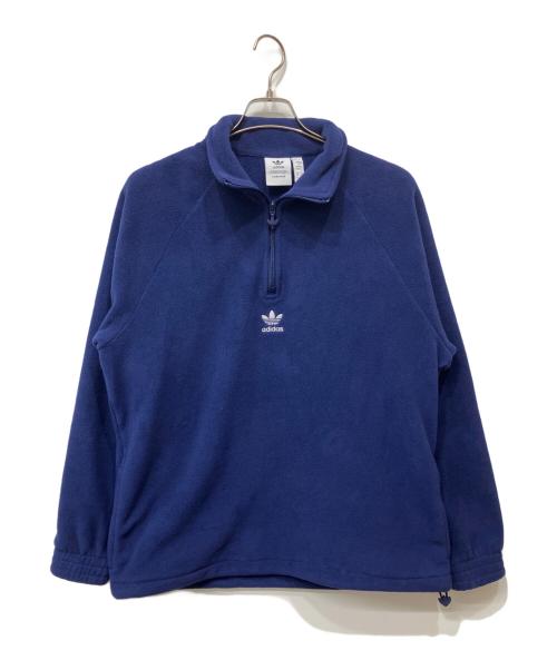 adidas（アディダス）adidas (アディダス) ハーフジップフリースジャケット ネイビー サイズ:XLの古着・服飾アイテム
