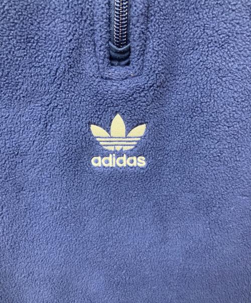 adidas（アディダス）adidas (アディダス) ハーフジップフリースジャケット ネイビー サイズ:XLの古着・服飾アイテム