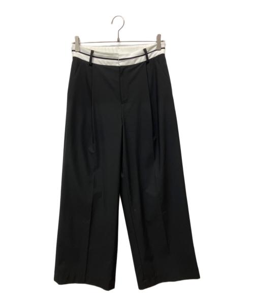 comme ca（コムサ）COMME CA (コムサ) クリアウーリー パンツ ブラック サイズ:9の古着・服飾アイテム
