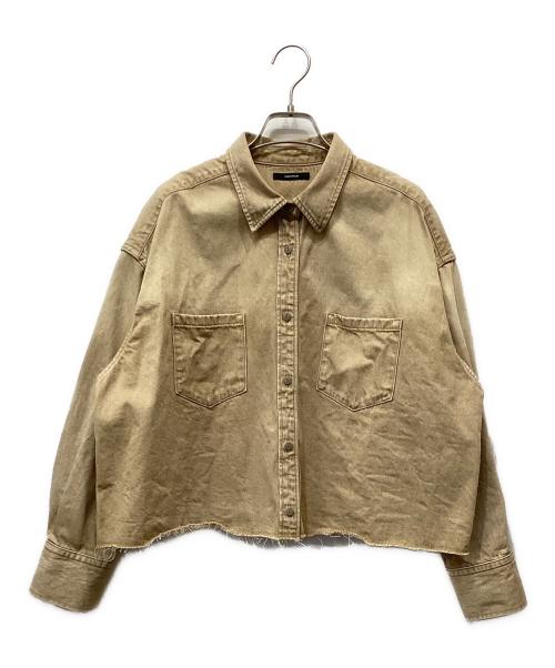 JOURNAL STANDARD（ジャーナルスタンダード）JOURNAL STANDARD (ジャーナルスタンダード) ライトオンスデニムクロップドシャツ ブラウン サイズ:不明の古着・服飾アイテム