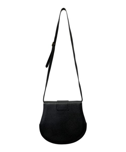 Yves Saint Laurent（イヴサンローラン）Yves Saint Laurent (イヴサンローラン) レザーショルダーバッグ ブラックの古着・服飾アイテム