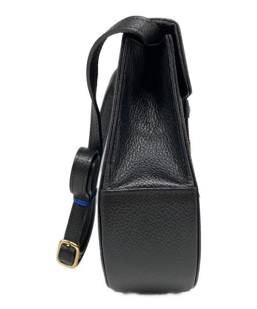 Yves Saint Laurent（イヴサンローラン）Yves Saint Laurent (イヴサンローラン) レザーショルダーバッグ ブラックの古着・服飾アイテム
