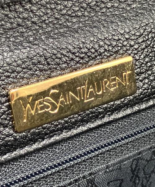 Yves Saint Laurent（イヴサンローラン）Yves Saint Laurent (イヴサンローラン) レザーショルダーバッグ ブラックの古着・服飾アイテム