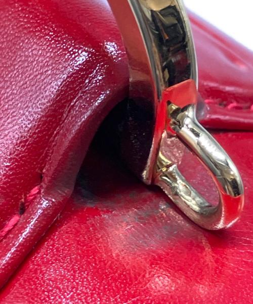GUCCI（グッチ）GUCCI (グッチ) バンブー スモールバッグ レッドの古着・服飾アイテム