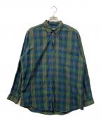 WOOLRICHウールリッチ）の古着「チェックシャツ」｜ネイビー×グリーン