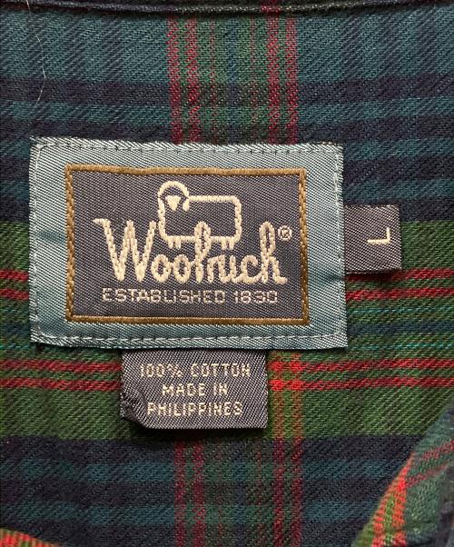 WOOLRICH（ウールリッチ）WOOLRICH (ウールリッチ) チェックシャツ ネイビー×グリーン サイズ:Lの古着・服飾アイテム