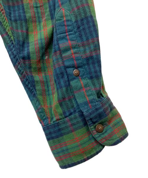 WOOLRICH（ウールリッチ）WOOLRICH (ウールリッチ) チェックシャツ ネイビー×グリーン サイズ:Lの古着・服飾アイテム