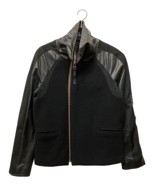 PAUL SMITH（ポールスミス）PAUL SMITH (ポールスミス) 切替レザージャケット ブラック サイズ:Mの古着・服飾アイテム