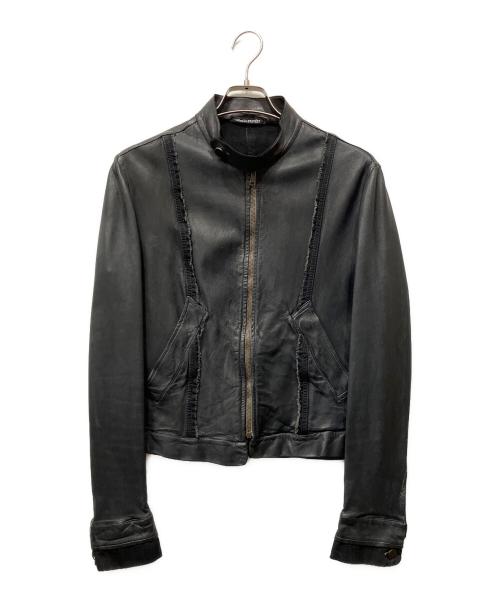COLLECTION PRIVEE?（コレクション プリベー）COLLECTION PRIVEE? (コレクション プリベー) レザージャケット ブラック サイズ:46の古着・服飾アイテム
